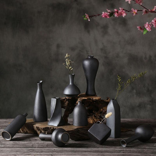 Black Glaze Vase - Puritific