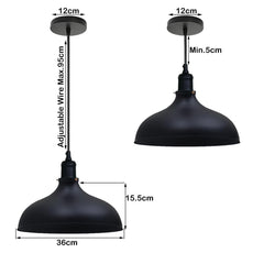 Black Industrial Retro Ceiling Pendant Light~1478-4