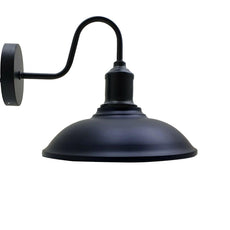 Black Industrial Wall Light Retro Wall Lamp Metal Shade~1875-0