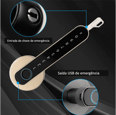 Black Pass - Digital Lock w/ App, Fingerprint and Numeric Password - Puritific