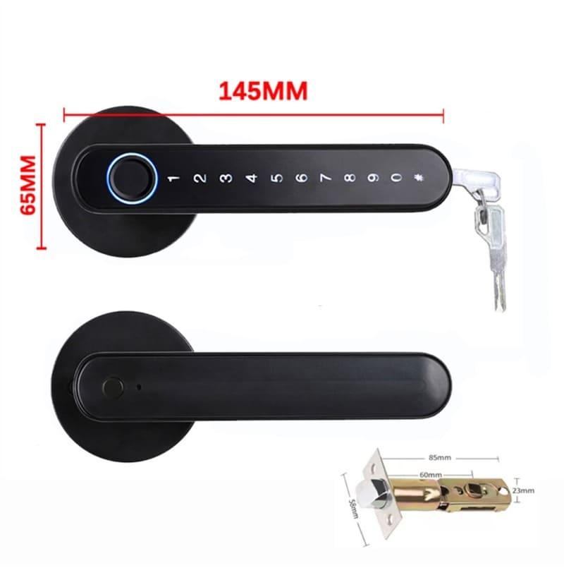 Black Pass - Digital Lock w/ App, Fingerprint and Numeric Password - Puritific