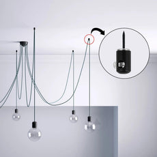 Black Pendant Light Hook Lighting Fixture,Cord Clip Cable Mounting Clips ~4423-3