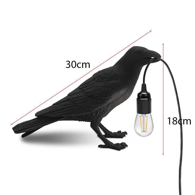 Black Raven Shape Rasin Bird Table Lamps / Desk lamp~4780-8