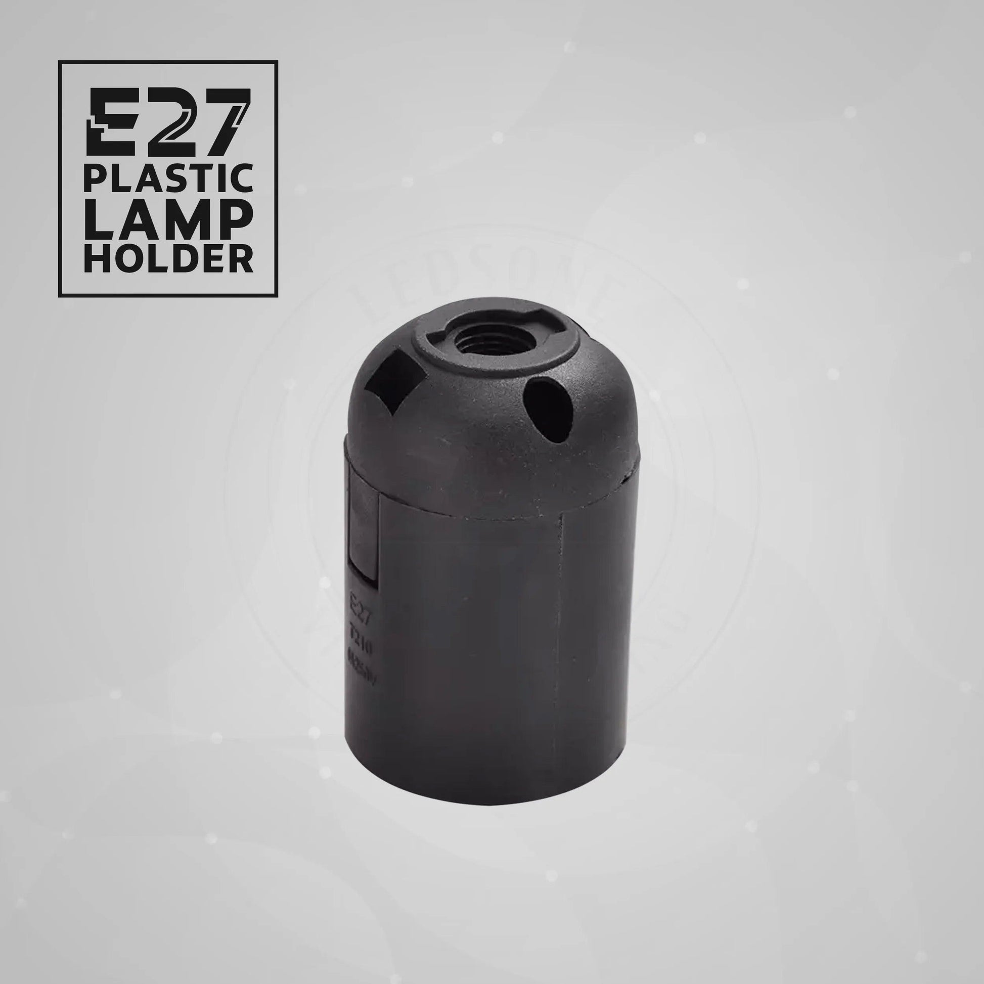 Black Screw E27 Light Bulb Lamp Holder Base Pendant Socket~4378-1