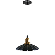 Black Wavy Metal Ceiling Pendant Light~1489-4