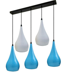 Blue And White Light Pendant Hanging Light Industrial 5 Outlet Pendant~1629-2