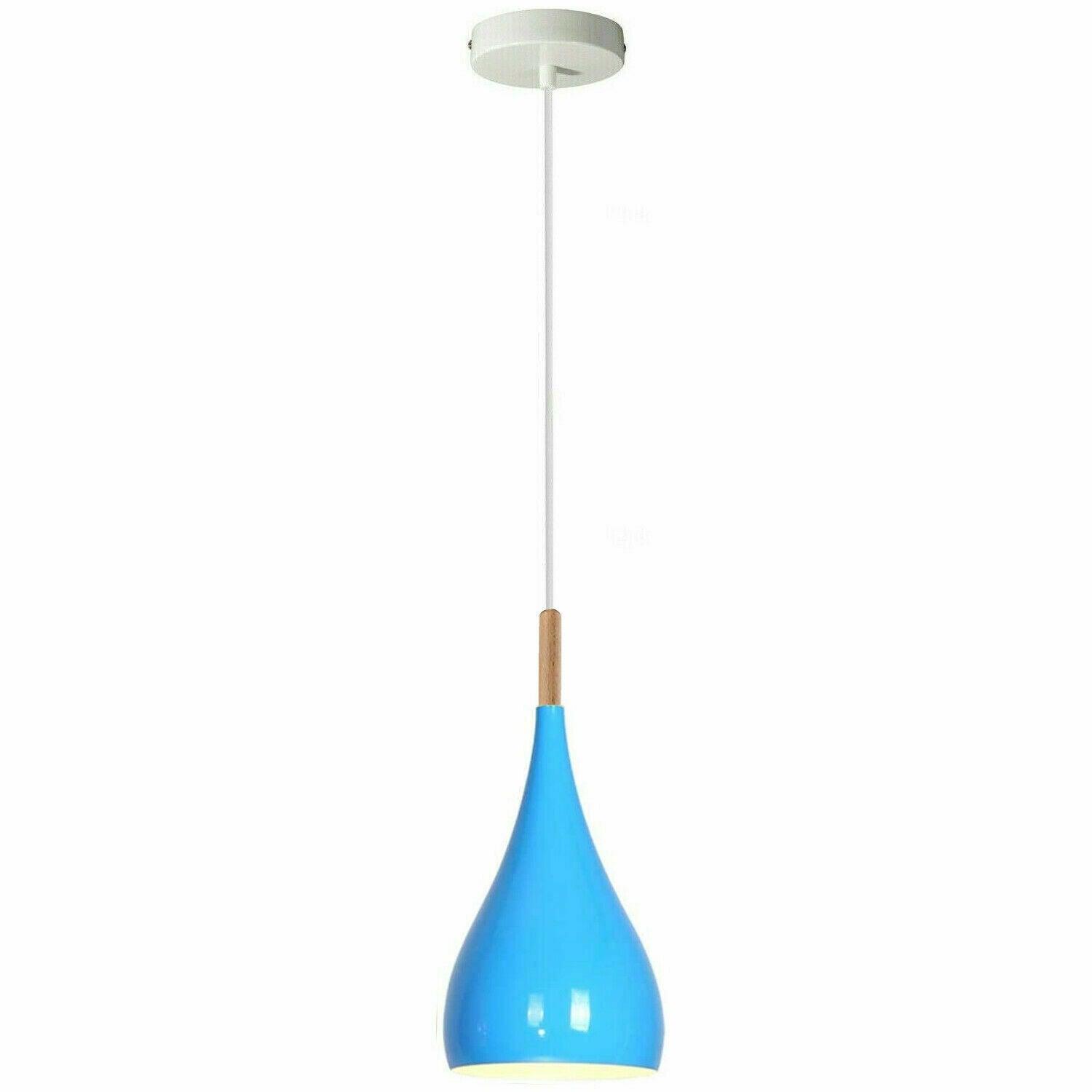 Blue colour Retro Style Metal Ceiling Hanging Pendant Light Shade Modern Design~1651-1