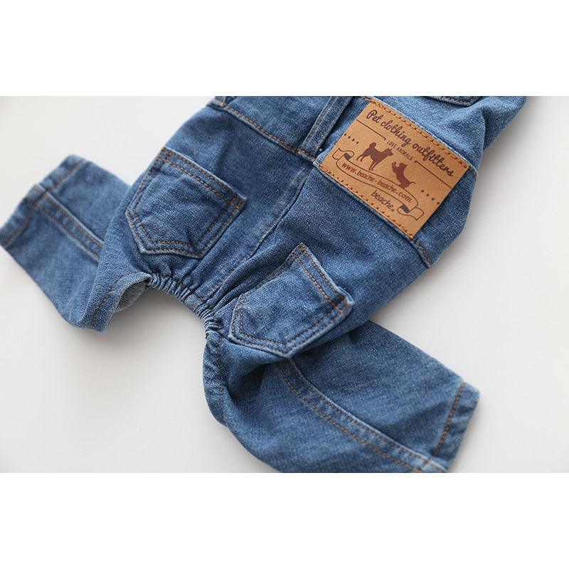 Blue Jeans Dog Overalls - Puritific