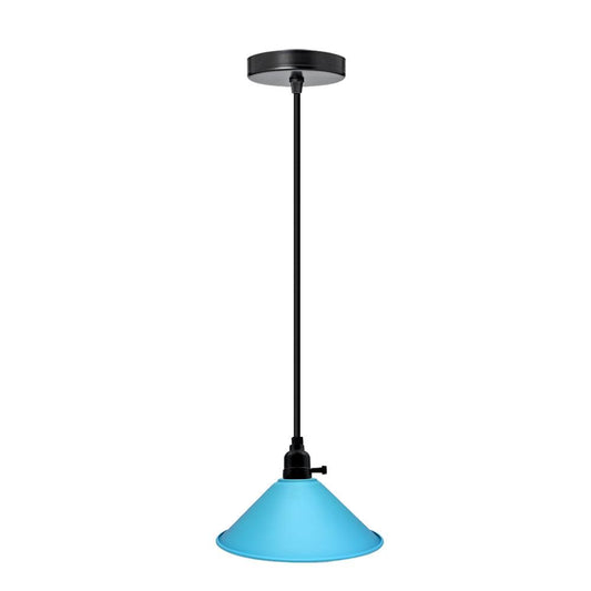 Blue Pendant Modern Flat Ceiling Light Lampshade Chandelier~3174-0