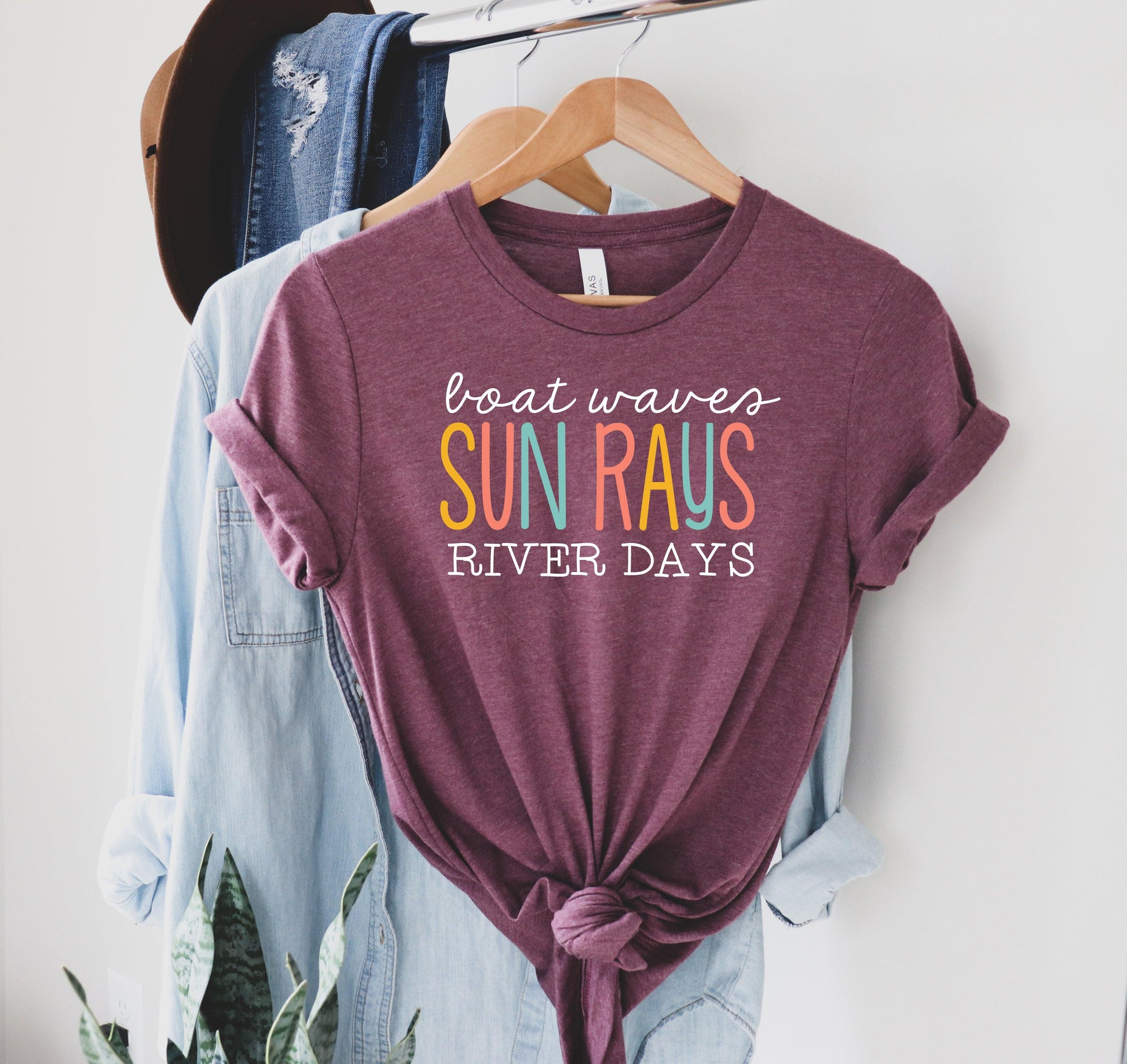 Boat Waves Sun Rays River Days Shirt, Camping Shirt - Puritific