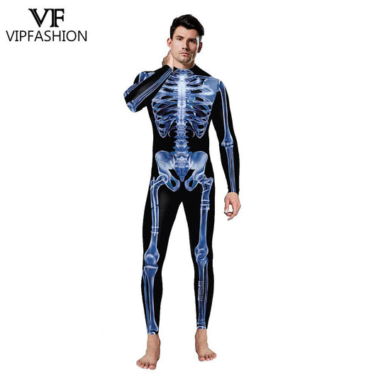 Bodysuit Skull Halloween Costumes - Puritific