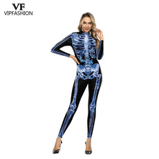 Bodysuit Skull Halloween Costumes - Puritific