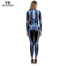 Bodysuit Skull Halloween Costumes - Puritific