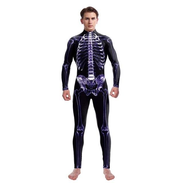 Bodysuit Skull Halloween Costumes - Puritific