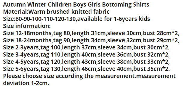 Boys Girls T-shirts Kids Tops Turtleneck - Puritific