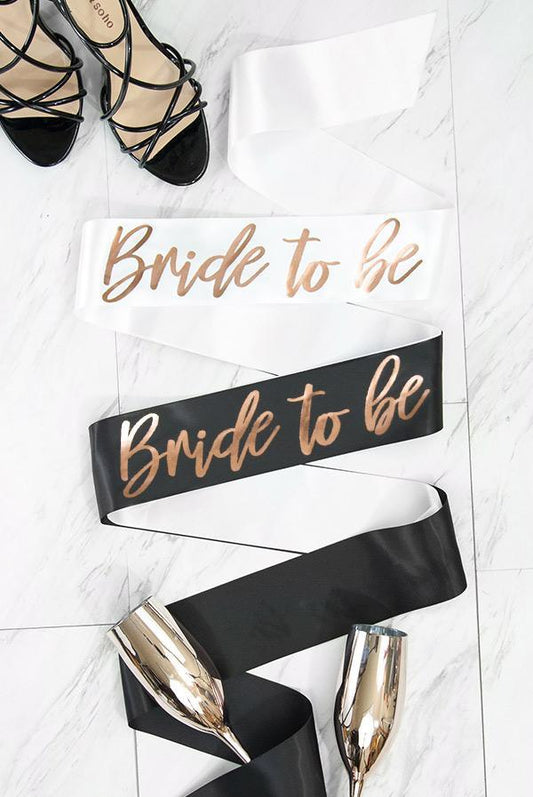 Bride To Be Foil Sash | Rose Gold - Puritific