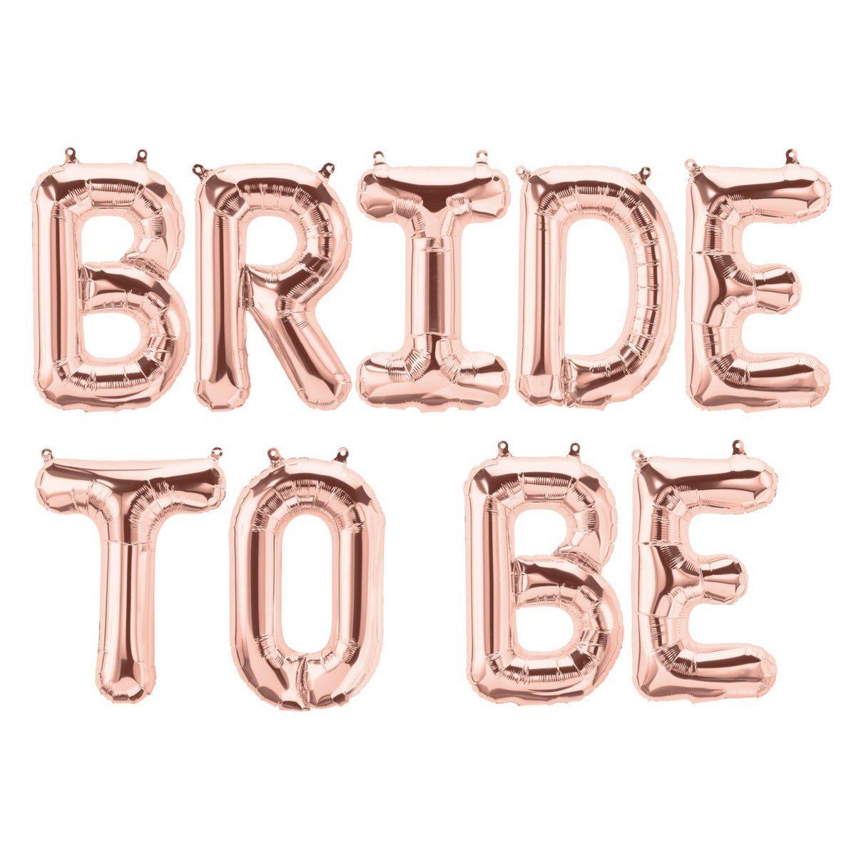 Bride to Be Rose Gold 16" Balloon Banner | Multiple phrases! - Puritific