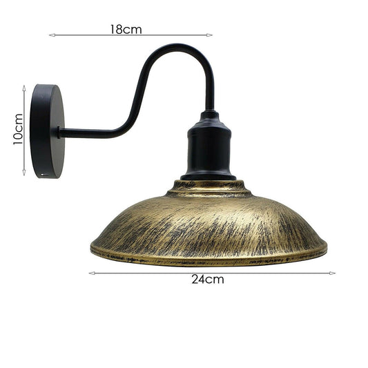 Brushed Brass Metal Wall Lights Industrial Style~1871-1