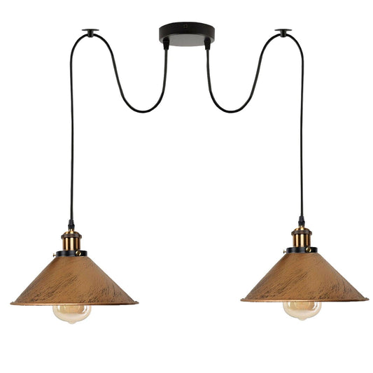 Brushed Copper 2 Way Retro Industrial Ceiling E27 Hanging Lamp Pendant Light~3509-1