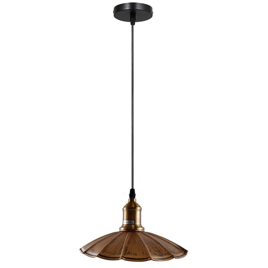 Brushed Copper Wavy Metal Ceiling Pendant Light~1484-1