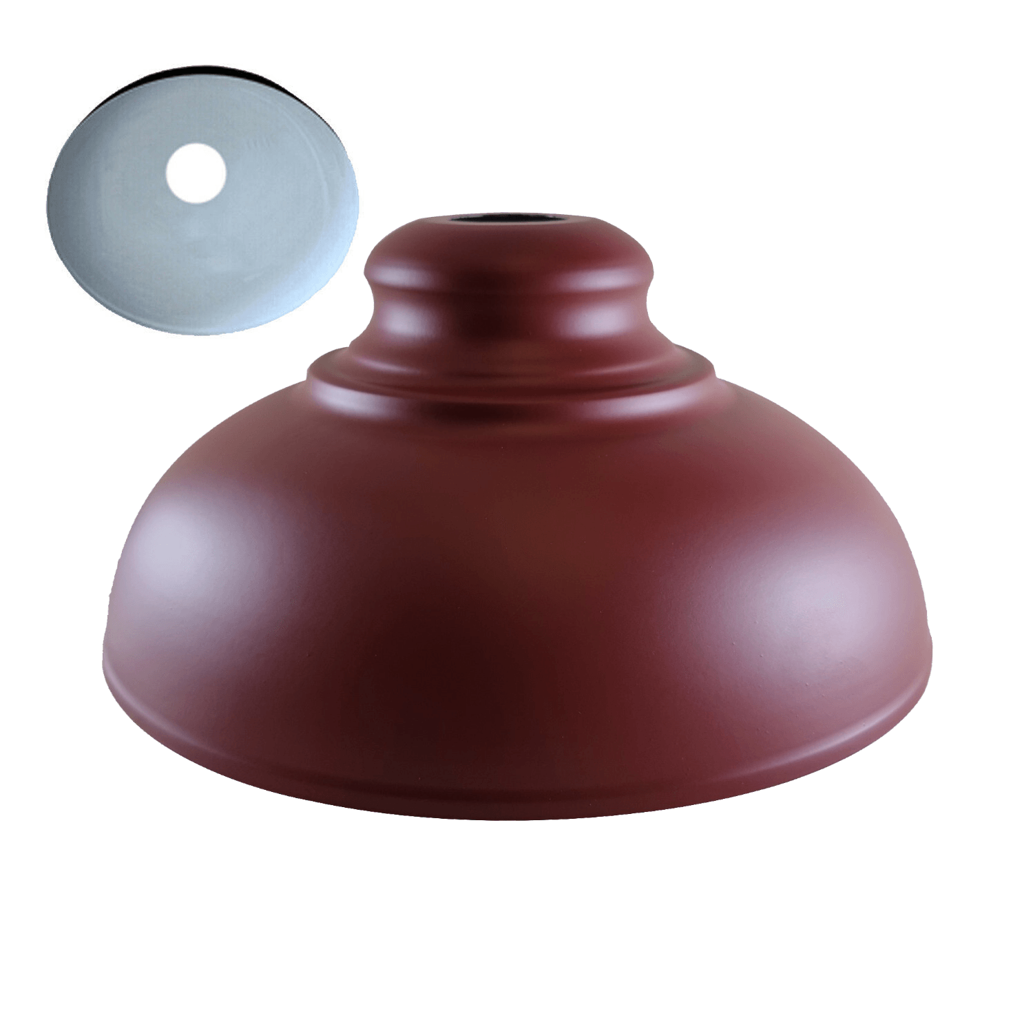 Burgundy Industrial Metal Easy Fit Curvy Shape Lamp Shade For Living Room Kitchen Dining Table Bedroom~1142-1