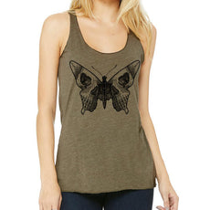 Butterfly skull racerback tank - Puritific