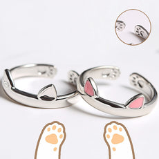 Black and White Cat Couple Rings - Puritific