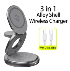 3 In 1 Metal Wireless Charger - Puritific