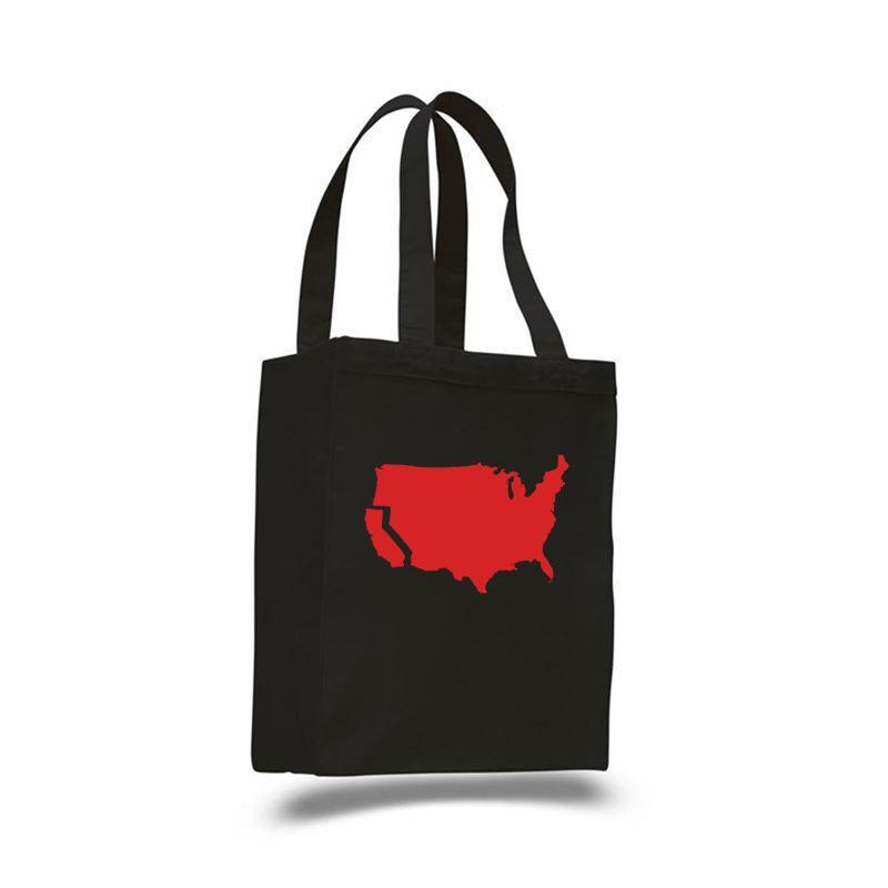 California- cotton canvas natural tote bag - Puritific