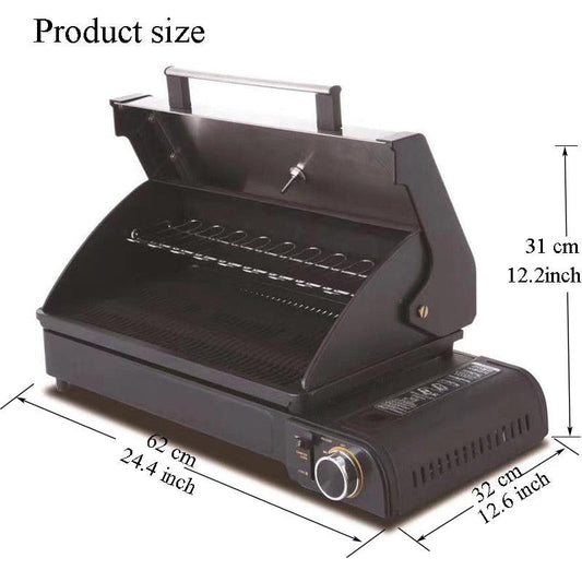 Camping Multi Gas Grill Portable BBQ Stove Grill Folding Charcoal - Puritific