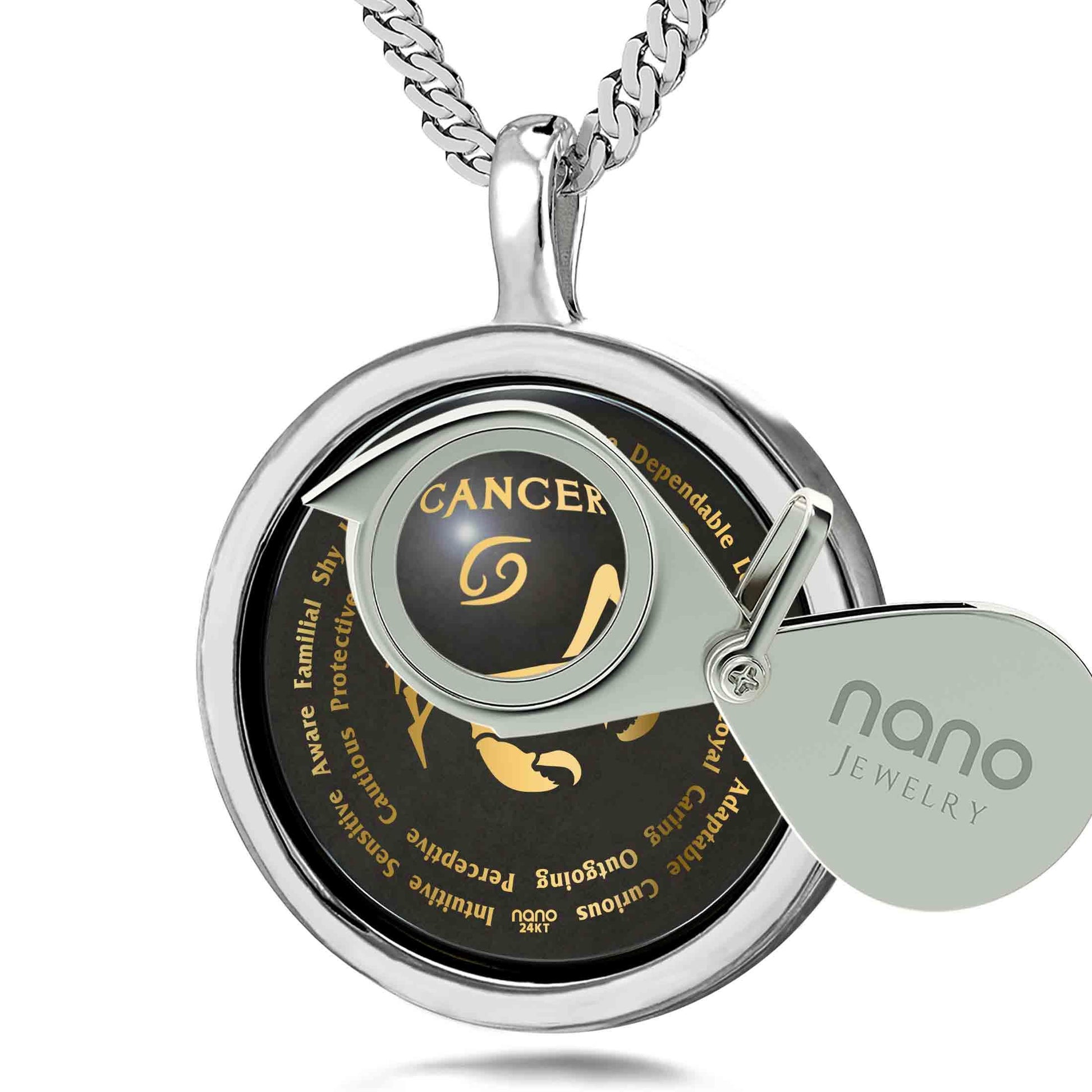 Cancer Necklaces for Lovers of the Zodiac 24k Gold Inscribed - Puritific