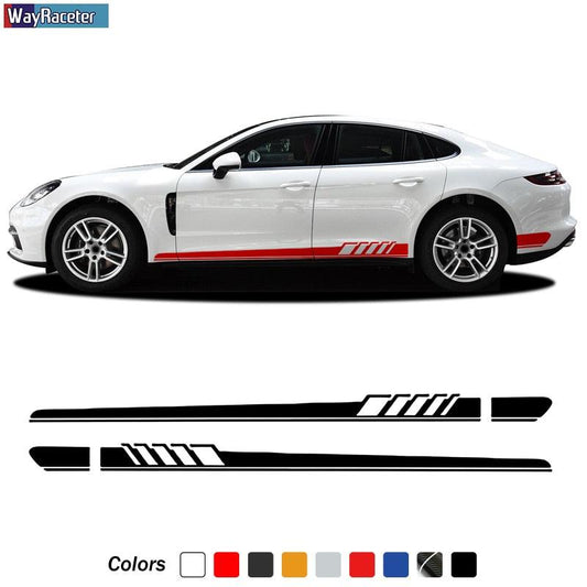 Car Door Side Stripes Skirt Sticker - Puritific