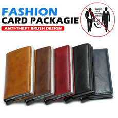 Card Holder Wallet Anti-theft Brush Design - Puritific