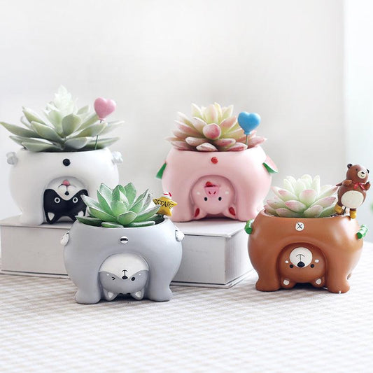 Cartoon Animal Flower Pots - Puritific