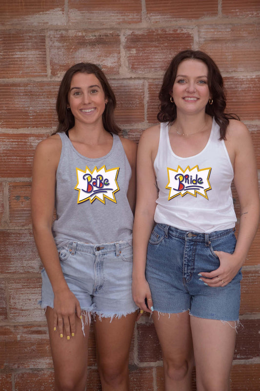 Cartoon Bride & Babe Tanks - For Your Ultimate 90s Bachelorette Party! - Puritific