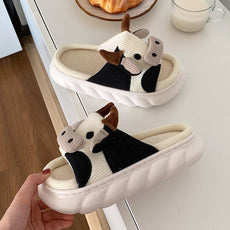 Cartoon Milk Cow Slippers - Puritific