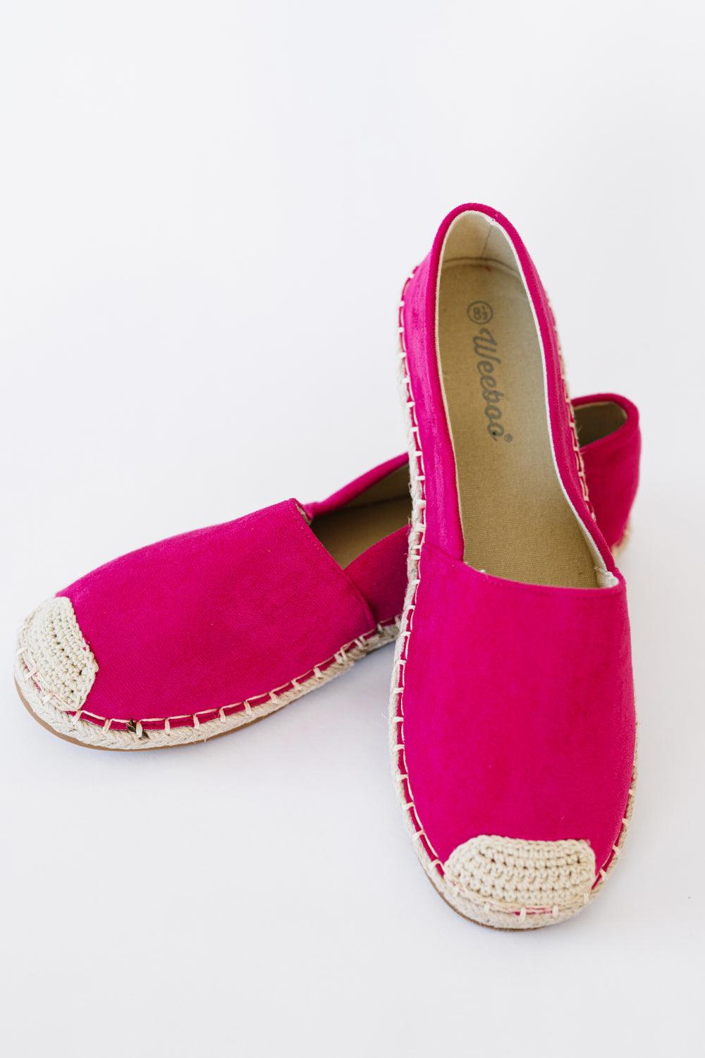 Casual Fuchsia Espadrille Shoes - Puritific