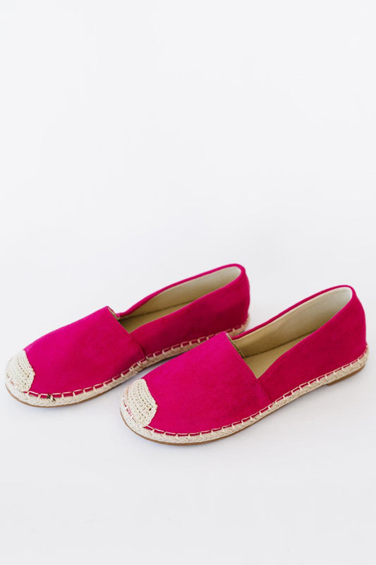 Casual Fuchsia Espadrille Shoes - Puritific