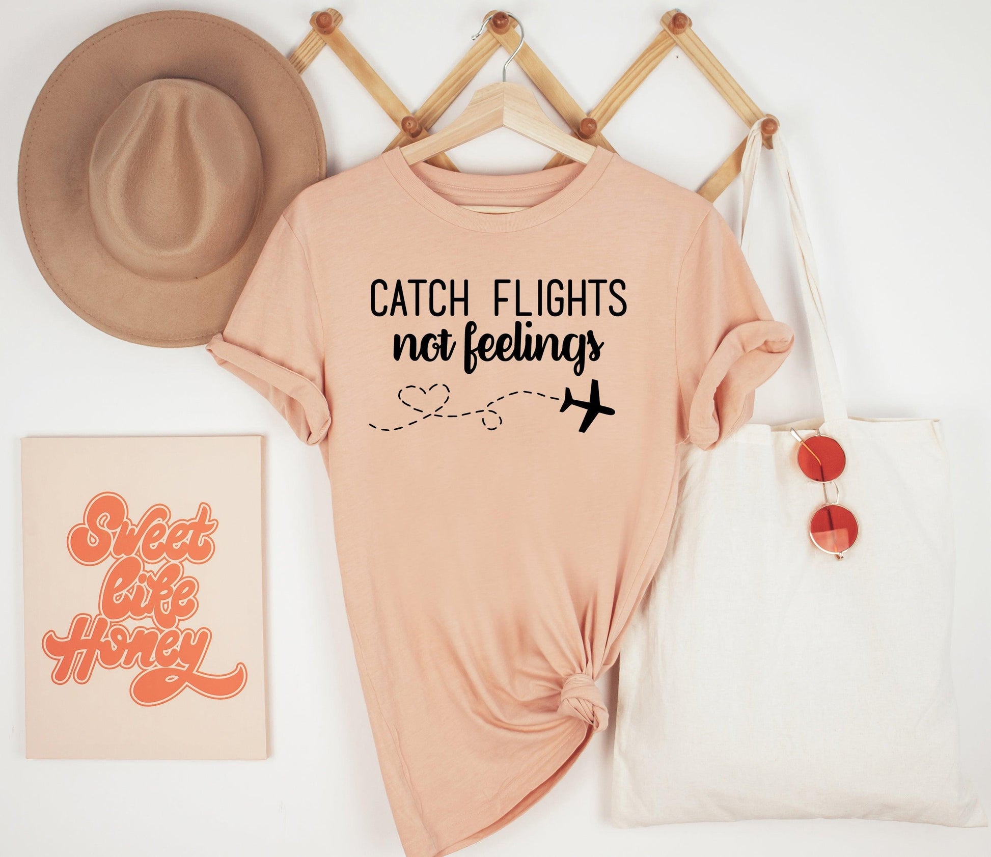 Catch Flights Not Feelings Shirt, Plane Lover Gift, Traveler Shirt - Puritific