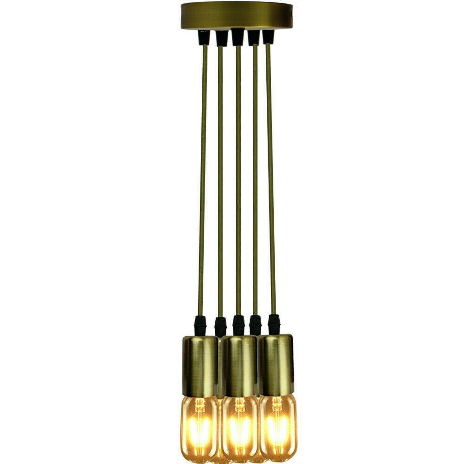 Ceiling Light Bulb Holder Pendant Light Metal E27 Light Bulb Holders for Living Room, Dining Room and Kitchen Island~1294-11