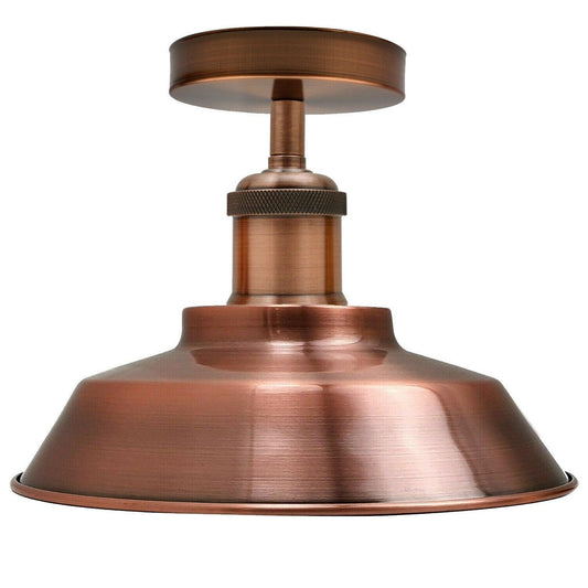 Ceiling Light Retro Flush Mount Ceiling Lamp Shade Fitting Copper~1927-1