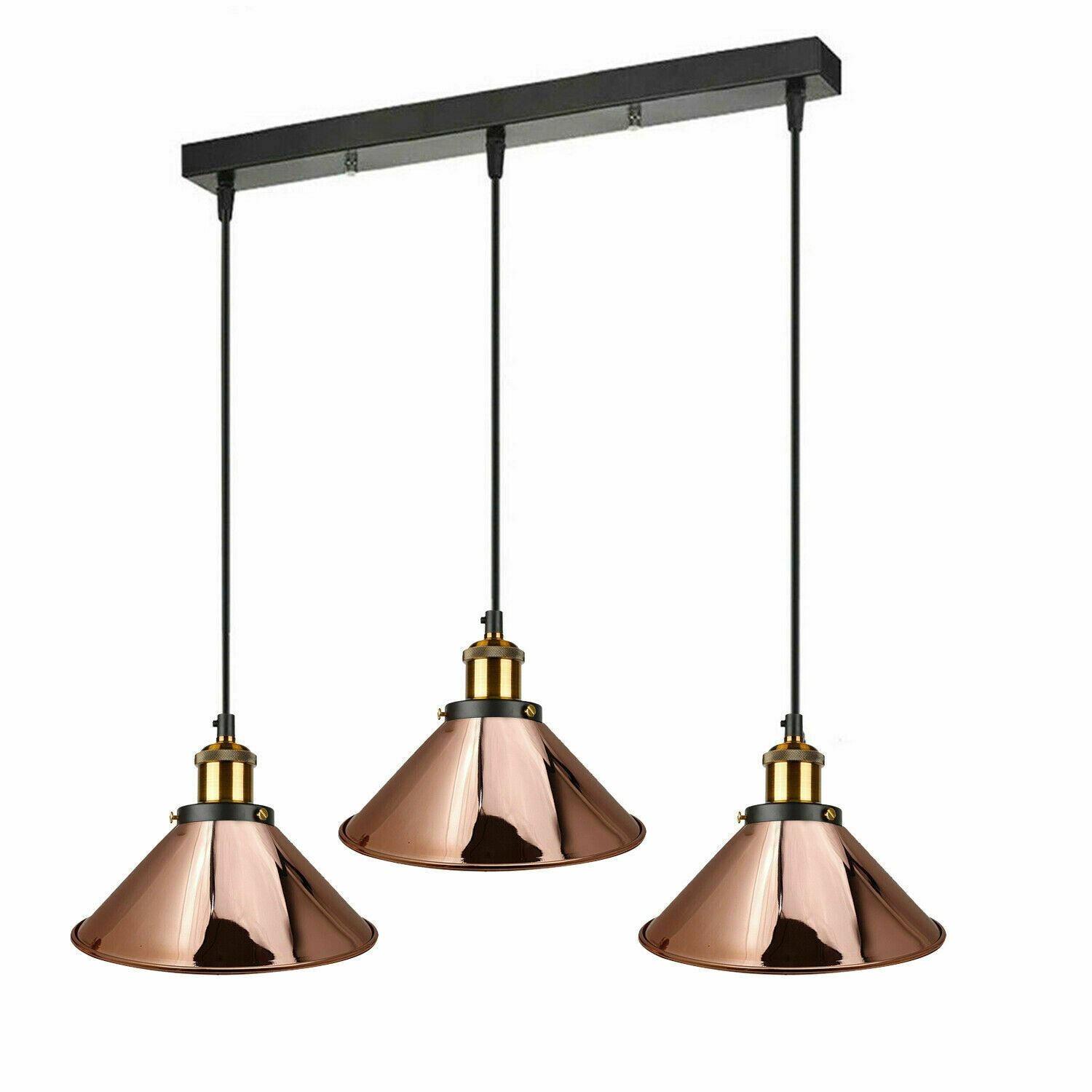 Ceiling Pendant Light Modern Style 3 Cluster Metal Lampshade Colour Light Shades~1323-5