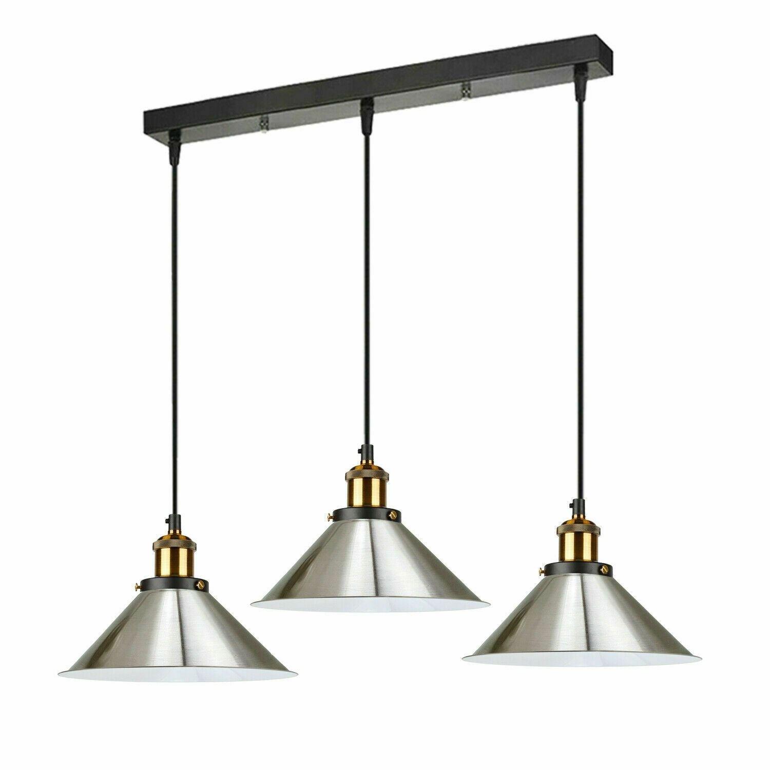 Ceiling Pendant Light Modern Style 3 Cluster Metal Lampshade Colour Light Shades~1323-7