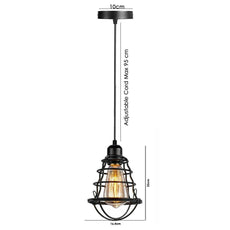 Ceiling Pendant Light Retro Industrial Metal Bird Cage Light Fitting Kit~2540-1