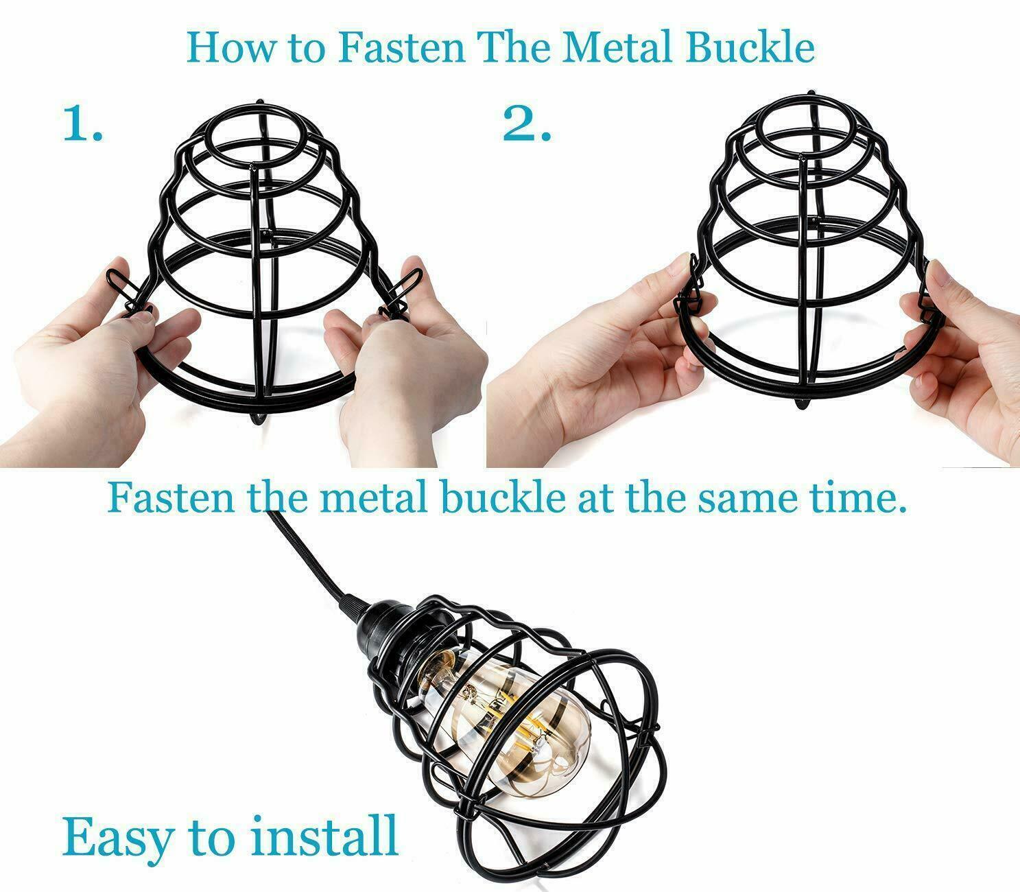 Ceiling Pendant Light Retro Industrial Metal Bird Cage Light Fitting Kit~2540-2