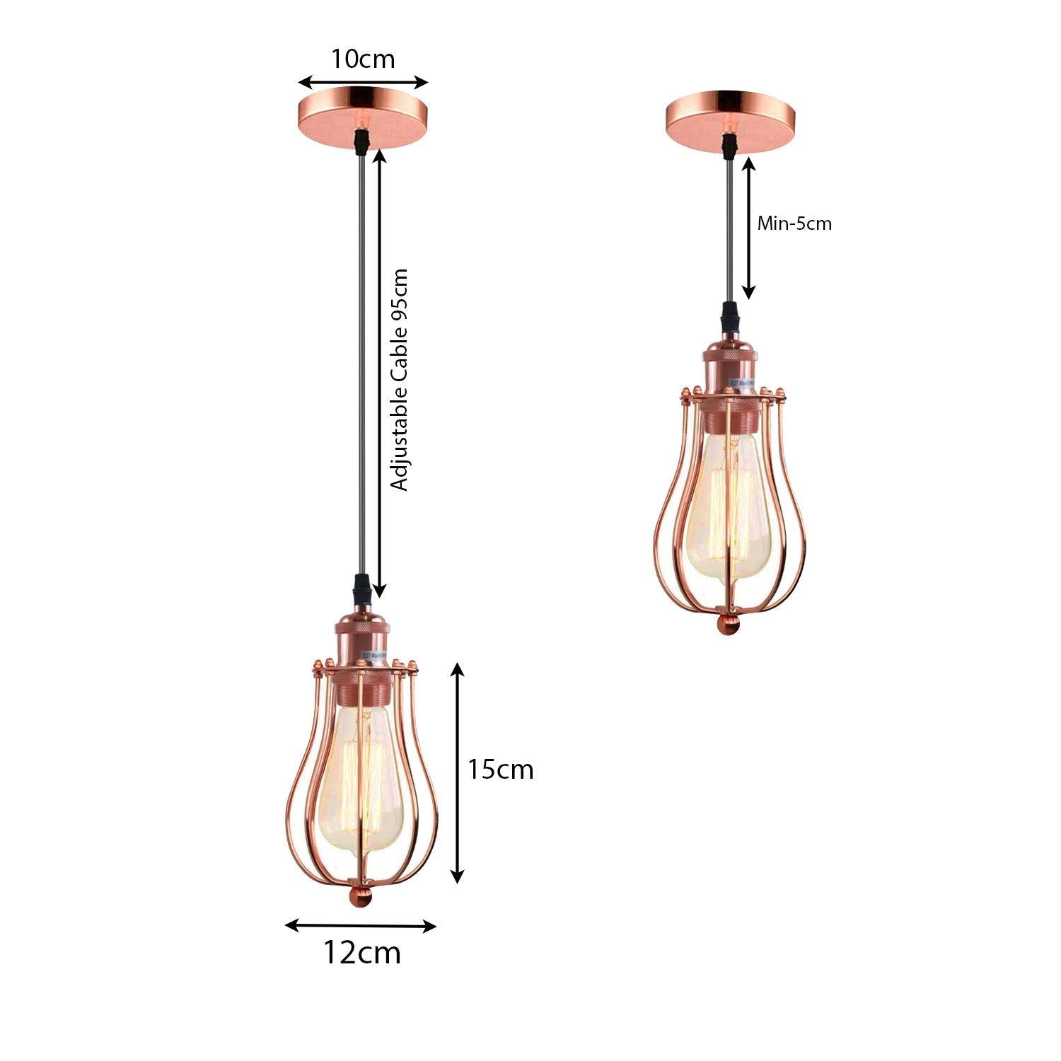 Ceiling Rose Balloon Cage Hanging Pendant Lamp Holder Light Fitting Lighting Kit UK~1193-29