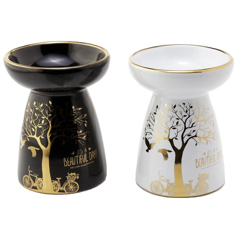 Ceramic Metallic Gold Tree Eden Oil and Wax Burner OB337-0