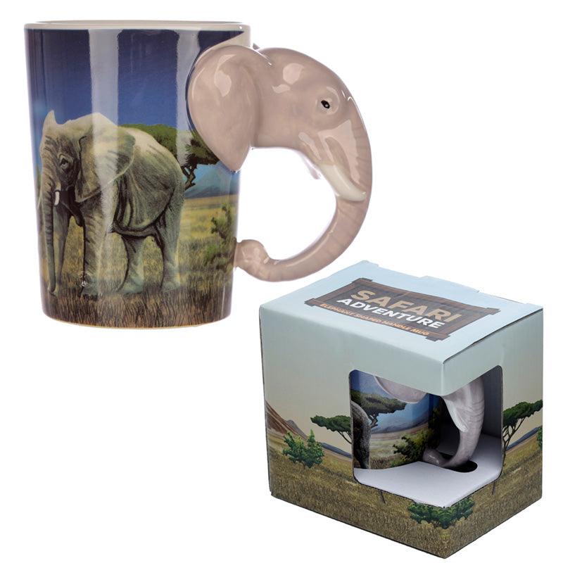 Ceramic Safari Printed Mug with Elephant Head Handle SMUG21-0