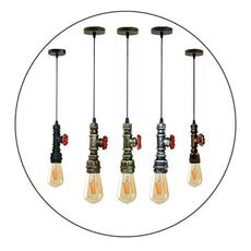 Chandelier Ceiling Light Water Pipe E27 Loft Pendant Light with FREE Bulb~2575-1