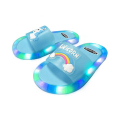 Children‘s Cartoon Animals Prints Lighted Slippers - Puritific